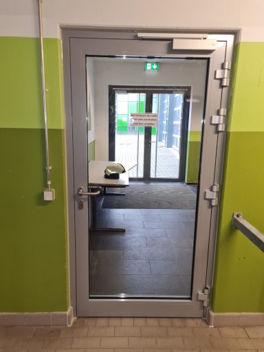 Alu-Brand- und Rauchschutztür, FH-T30/RS, 1 flügelig, mit Glasfüllung