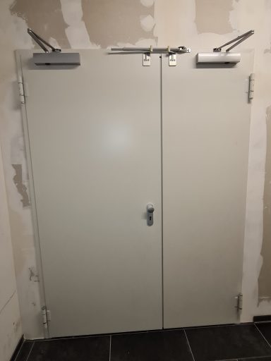 Brandschutztür, Feuerschutztür, 2-flügelige Brand- und Rauchschutztür aus Stahl, FH-T30/RS